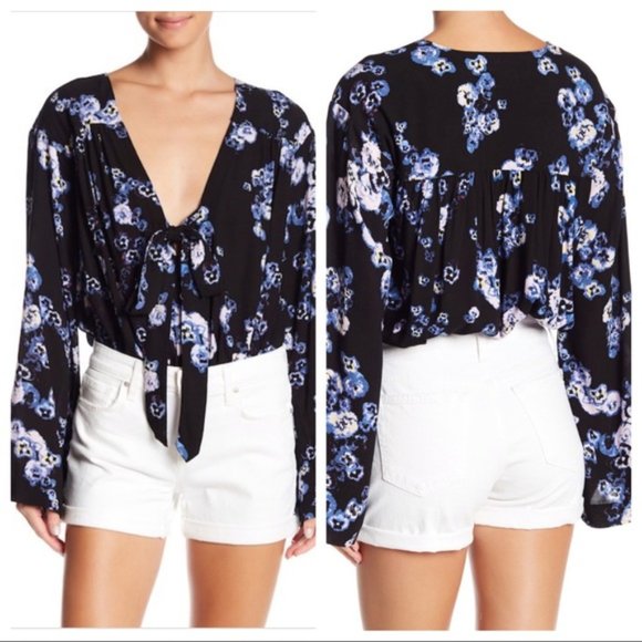 FREE PEOPLE Fourties Feel Bodysuit Black Combo EUC sz XS - Picture 15 of 16